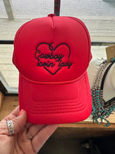 Load image into Gallery viewer, THE COWBOY LOVIN’ LADY TRUCKER CAP