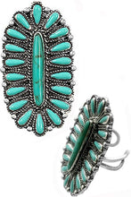 Load image into Gallery viewer, THE OVAL CONCHO TURQUOISE RING COLLECTION