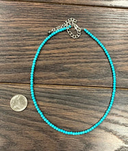 Load image into Gallery viewer, THE 4MM TURQUOISE BEADED NECKLACE