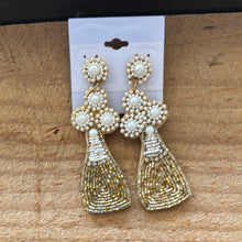 Load image into Gallery viewer, THE CHAMPAGNE BOTTLE BEADED EARRINGS