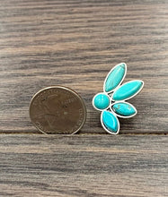 Load image into Gallery viewer, THE TURQUOISE FAN STUD EARRINGS
