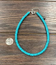 Load image into Gallery viewer, THE 8MM TURQUOISE BEADED NECKLACE