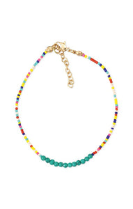 THE DAINTY MULTI-COLOR BEADED ANKLET
