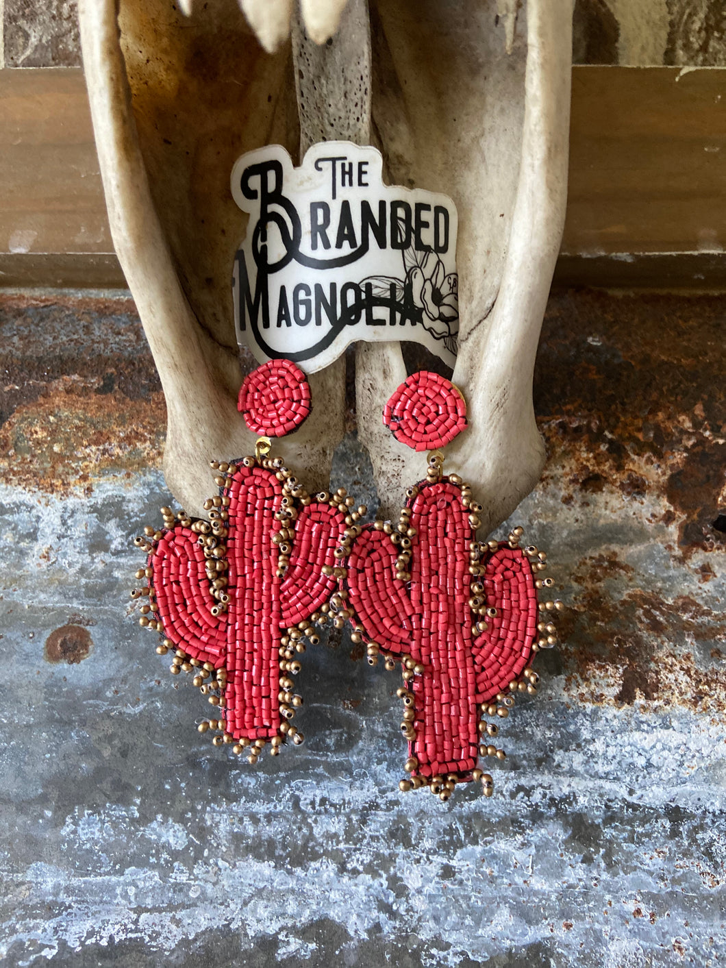THE CORAL CACTUS EARRINGS