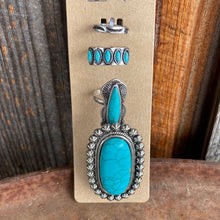 Load image into Gallery viewer, THE 4PC TURQUOISE RING SET COLLECTION