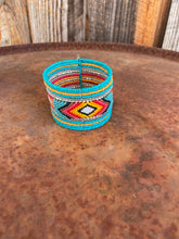 Load image into Gallery viewer, THE AZTEC BEADED CUFF BRACELET