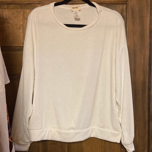 THE WHITE TERRY CLOTH SWEATER