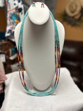 Load image into Gallery viewer, THE BRIGHT WOODEN BEADED NECKLACE AND EARRINGS SET