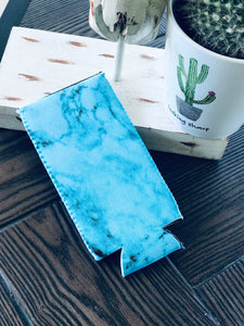 THE TURQUOISE MARBLED KOOZIE