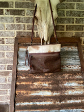 Load image into Gallery viewer, THE TOOLED &amp; TAN COWHIDE  BAG