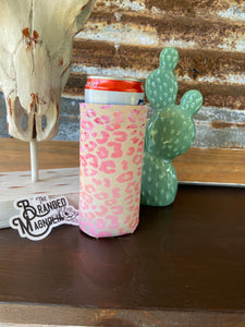 THE FADED PINK LEOPARD KOOZIE