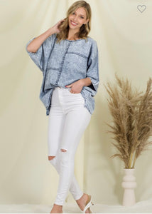 THE CHAMBRAY OVERSIZED TOP