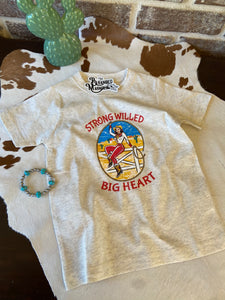 THE STRONG WILLED BIG HEART KIDS TEE