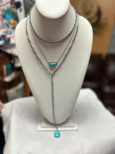 THE TEARDROP CHARM LONG NECKLACE COLLECTION