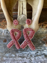 Load image into Gallery viewer, THE BREAST CANCER AWARENESS RIBBON EARRINGS