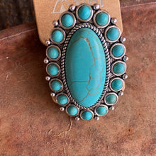 Load image into Gallery viewer, THE OVAL CONCHO TURQUOISE RING COLLECTION