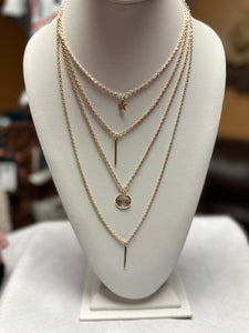 THE GOLD 4 STRAND NECKLACE